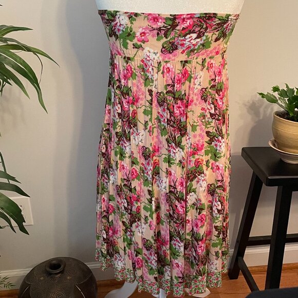 Women's Summer Delicate Dress, Size L Fits Like M, 36.5 Degrees, Pinks/Greens - Picture 2 of 5